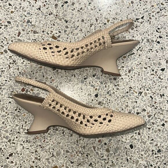 Impo Vasanti tan raffia rattan wedge heel sandal 9 - Picture 3 of 9